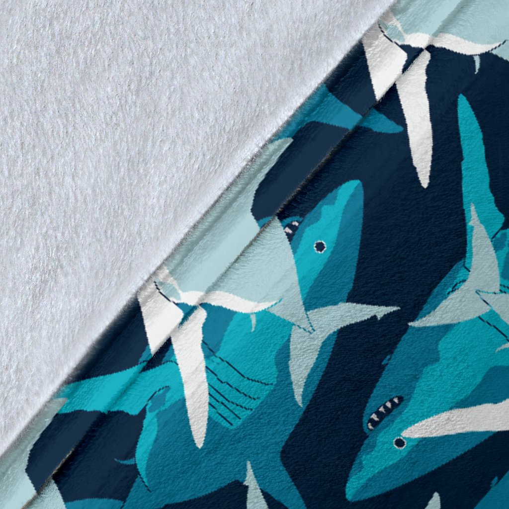 Shark Design Print Fleece Blanket