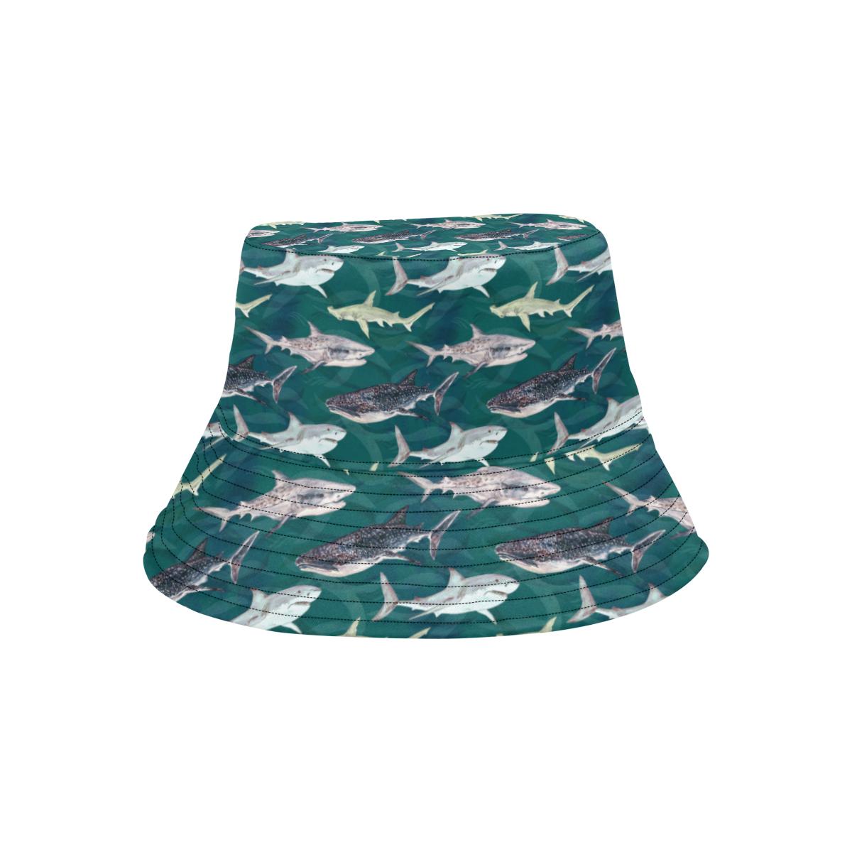 Shark Style Print Unisex Bucket Hat