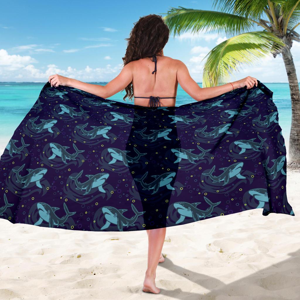 Shark Themed Print Sarong Pareo Wrap