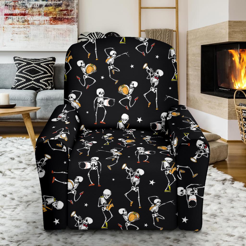 Skeleton Dance Print Single Sofa Slipcover -JTAMIGO.COM