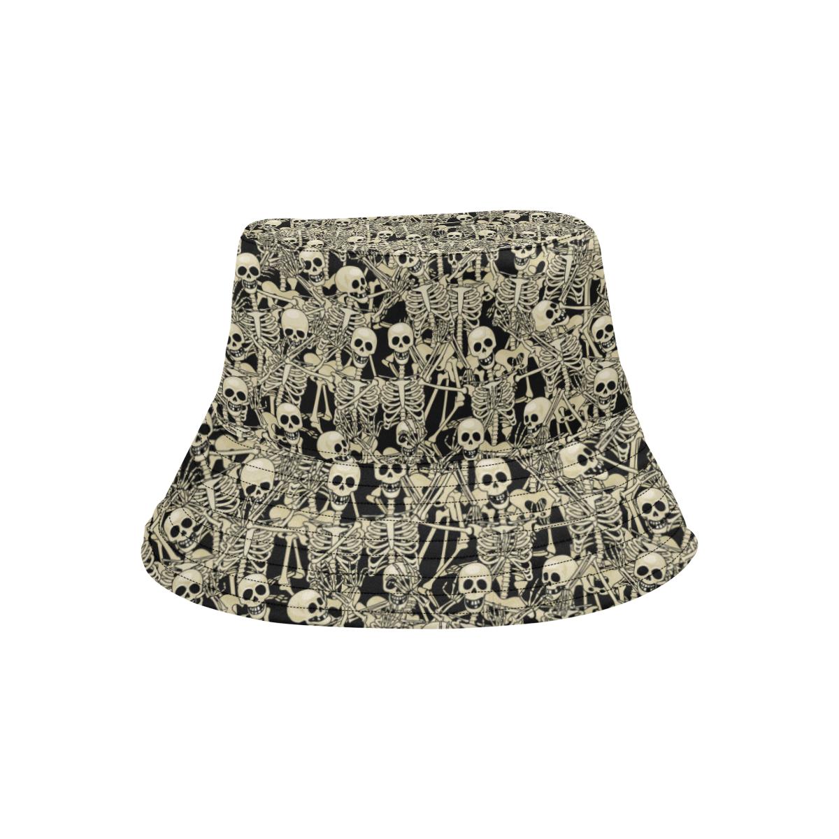 Skeleton Design Print Unisex Bucket Hat