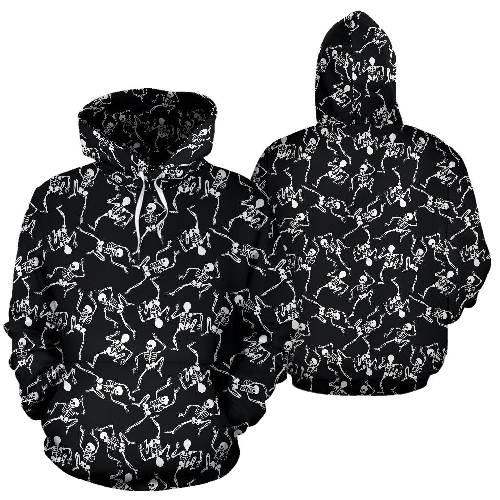 Skeleton Style Print Pullover Hoodie