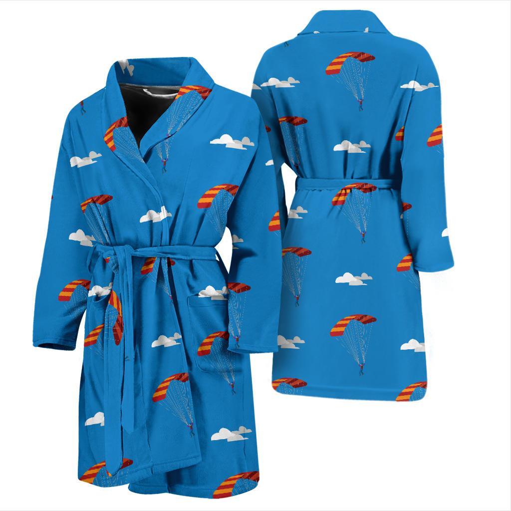 Skydiving Pattern Print Design 02 Men Bathrobe-JORJUNE.COM
