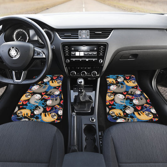 Sloth Cartoon Design Themed Print Car Floor Mats