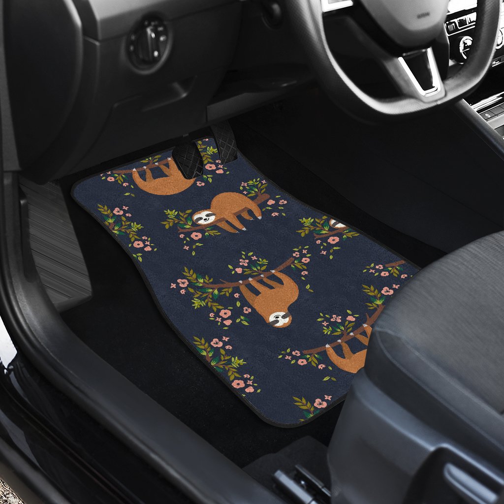Sloth flower Design Themed Print Car Floor Mats