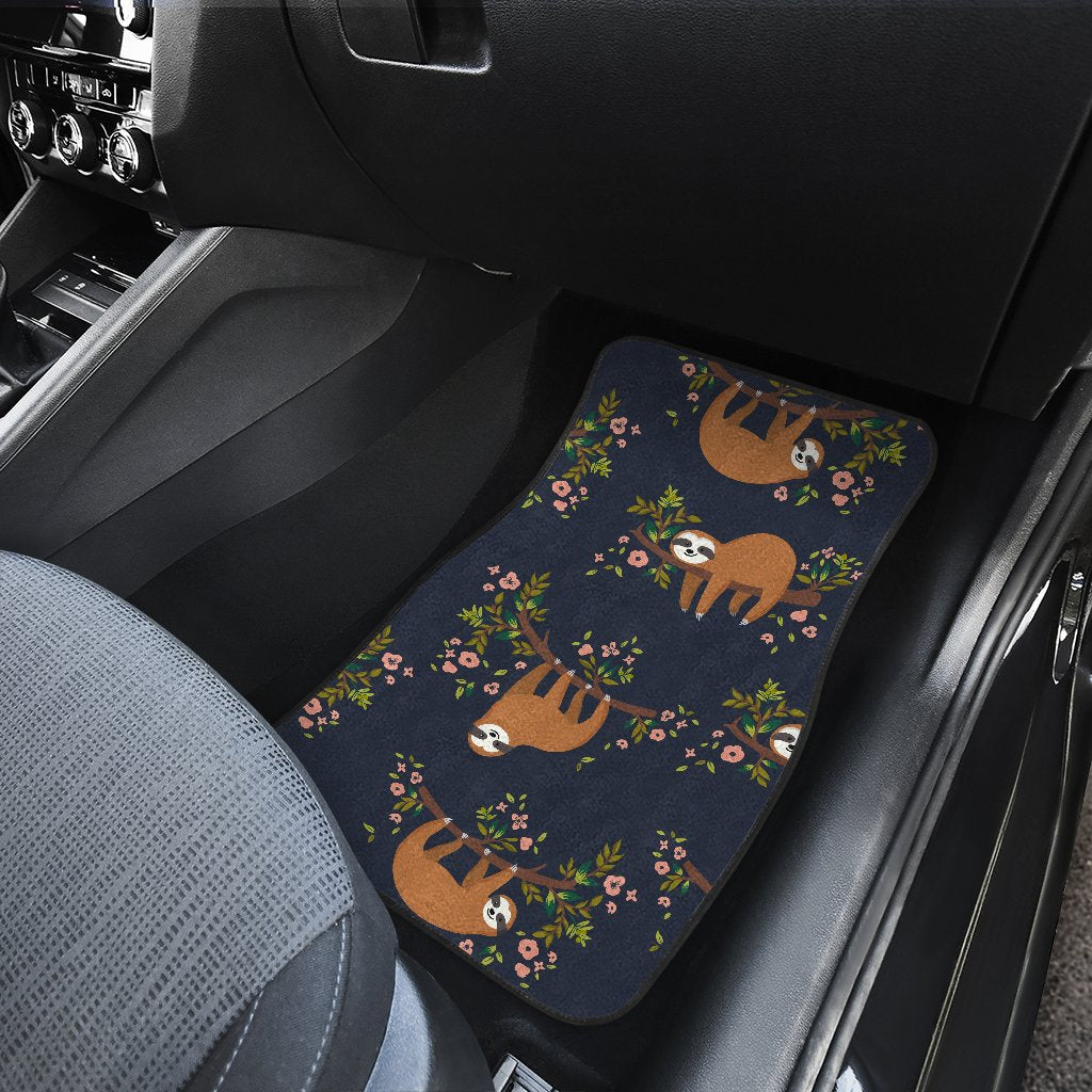 Sloth flower Design Themed Print Car Floor Mats