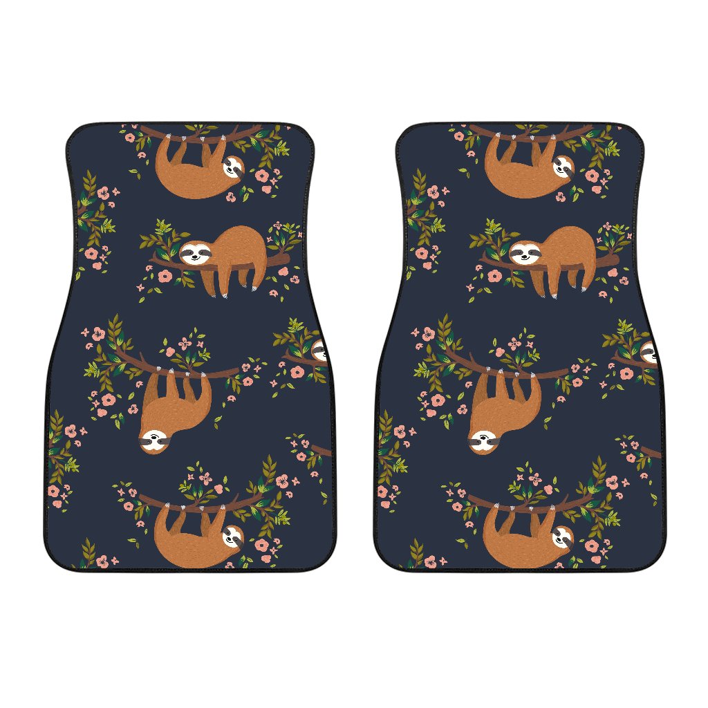 Sloth flower Design Themed Print Car Floor Mats
