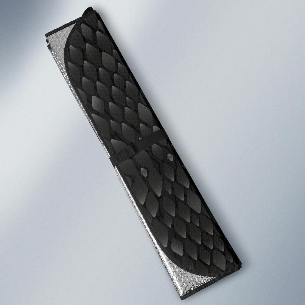 Snake Skin Black Print Car Sun Shade For Windshield