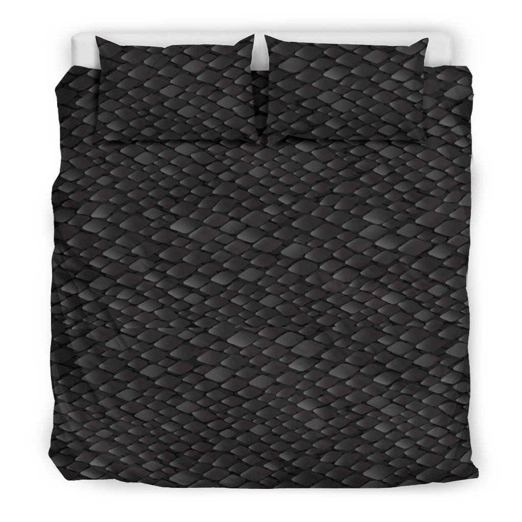 Snake Skin Black Print Duvet Cover Bedding Set