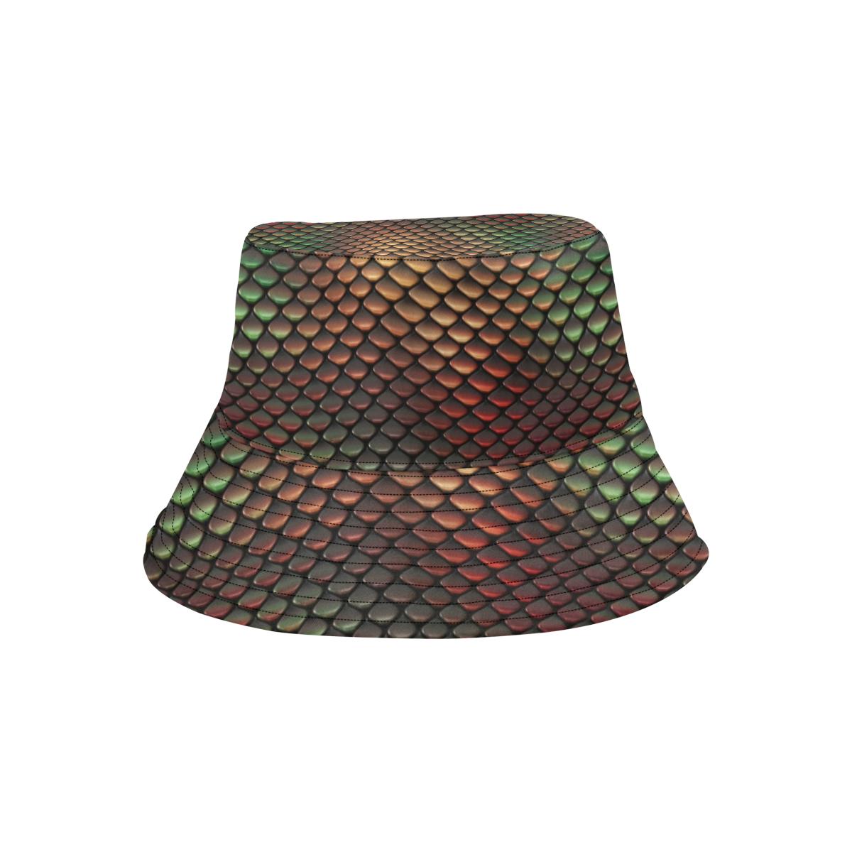 Snake Skin Colorful Print Unisex Bucket Hat