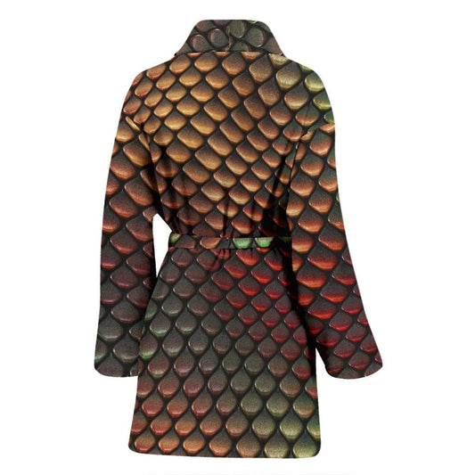 Snake Skin Colorful Print Women Bath Robe-JTAMIGO.COM