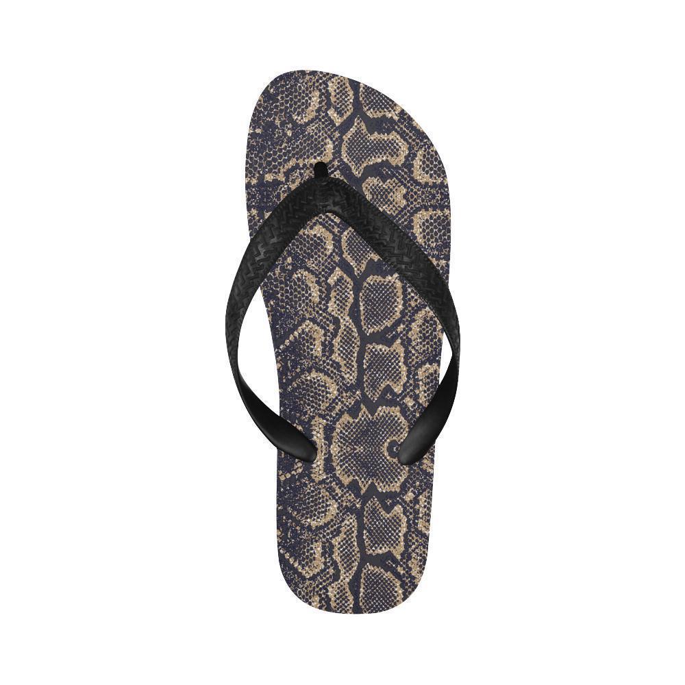 Snake Skin Pattern Print Flip Flops-JTAMIGO.COM