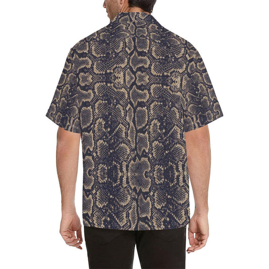Snake Skin Pattern Print Men Aloha Hawaiian Shirt