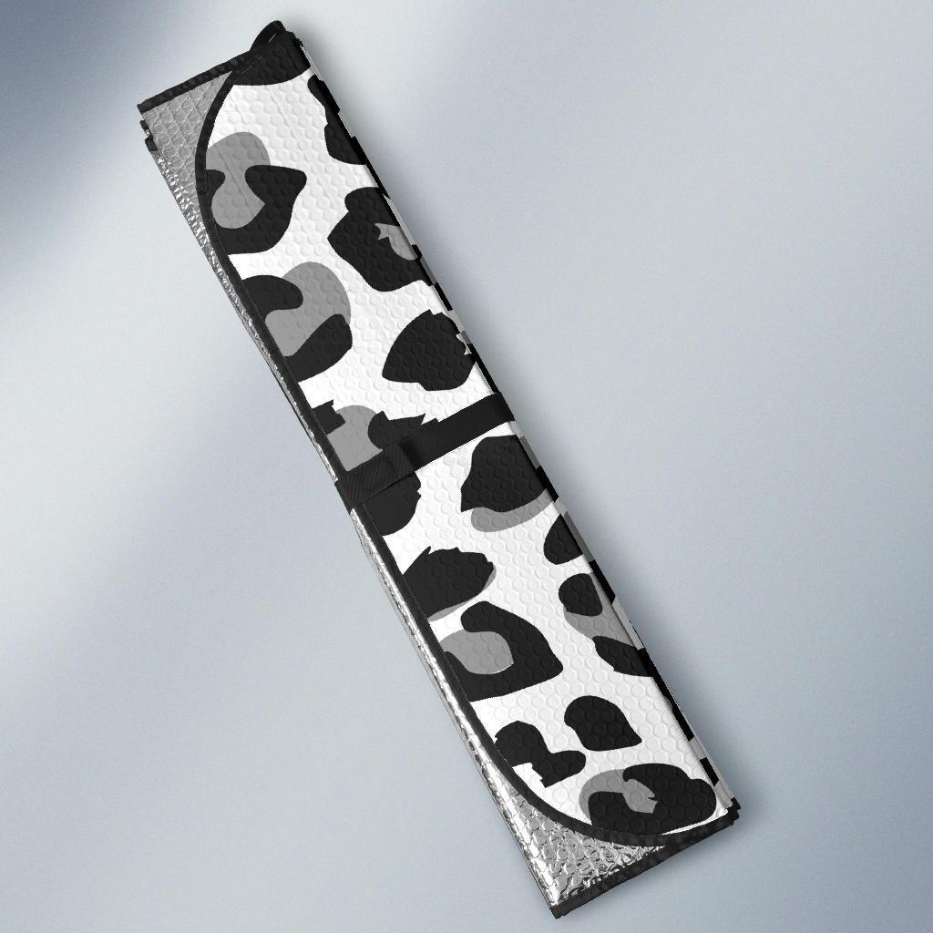 Snow Leopard Skin Print Car Sun Shade For Windshield