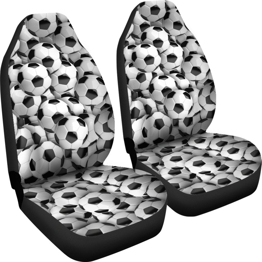 Soccer Balls Print Universal Fit Car Seat Covers