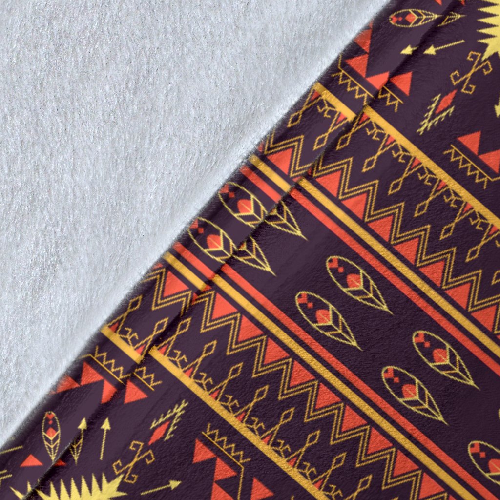 Southwest Ethnic Design Themed Print Fleece Blanket