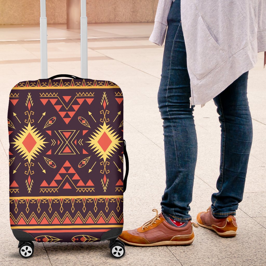 Southwest Ethnic Design Themed Print Luggage Cover Protector