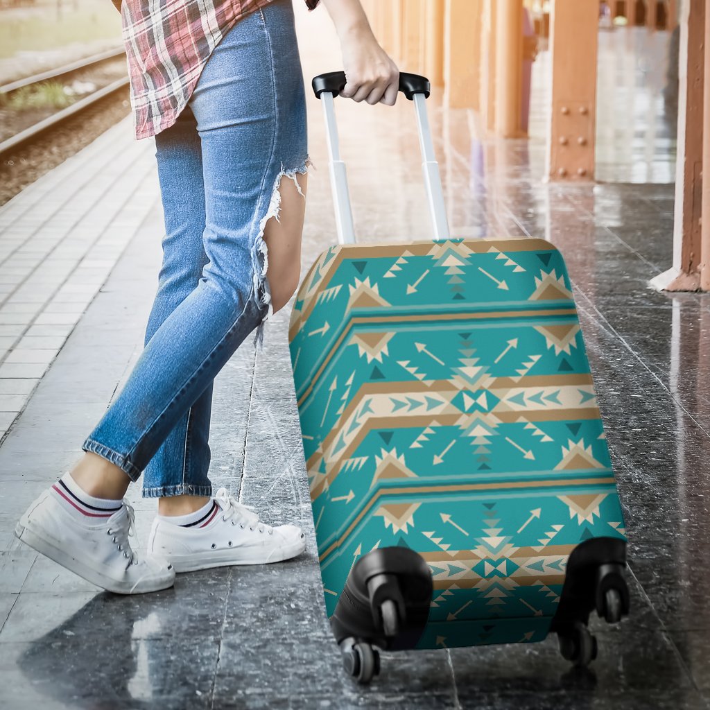 Southwest Native Design Themed Print Luggage Cover Protector