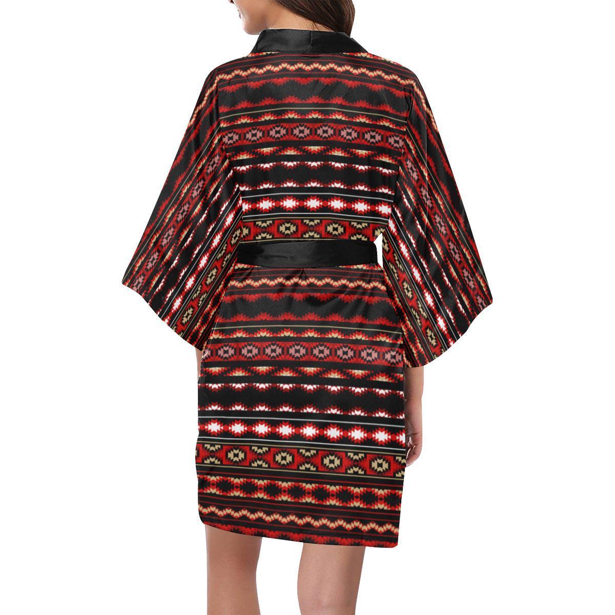 Southwestern Themed Women Short Kimono Robe