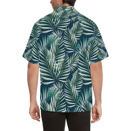 Sun Spot Tropical Palm Leaves hower Curtain Men Aloha Hawaiian Shirt