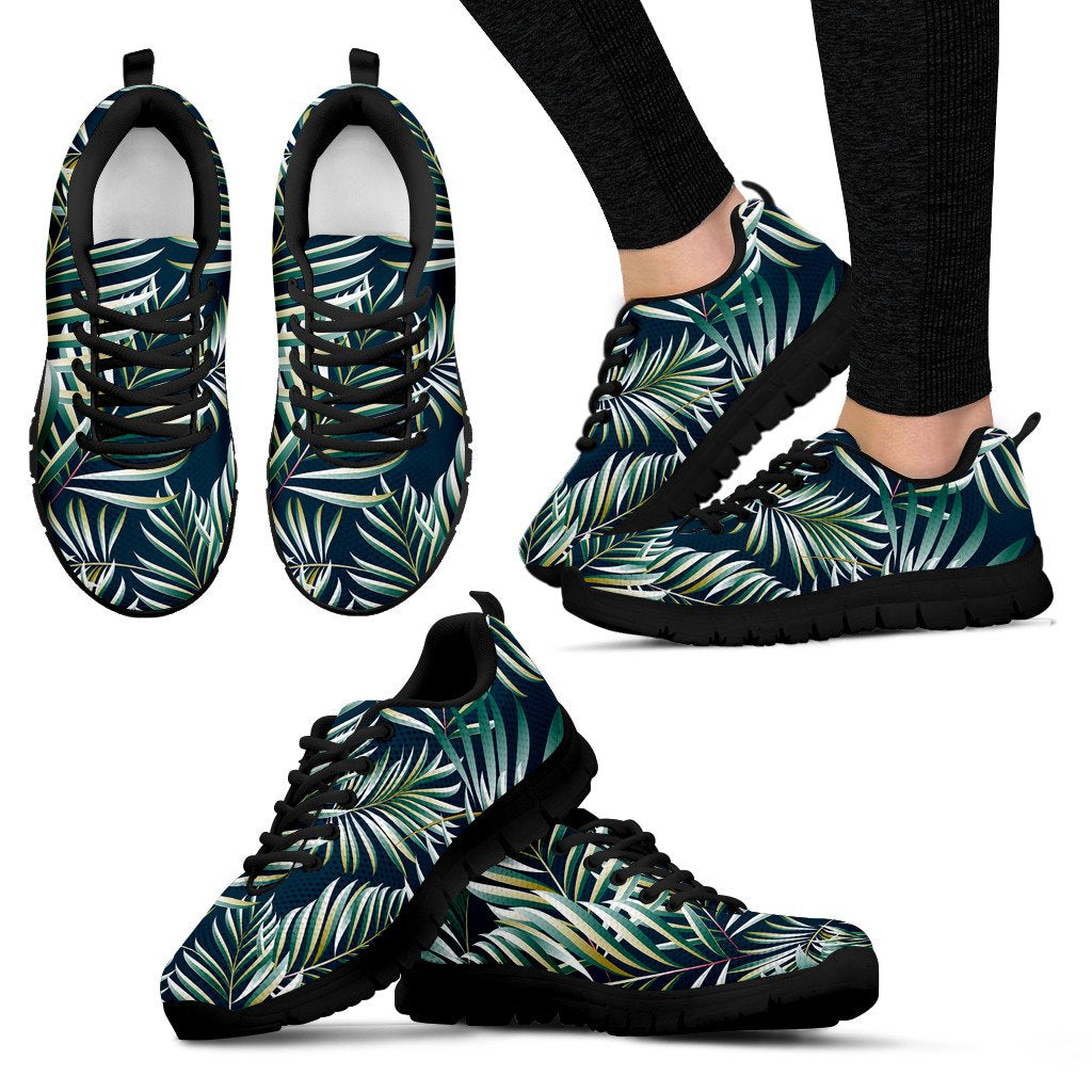 Sun Spot Tropical Palm Leaves Hower Curtain Women Sneakers Shoes