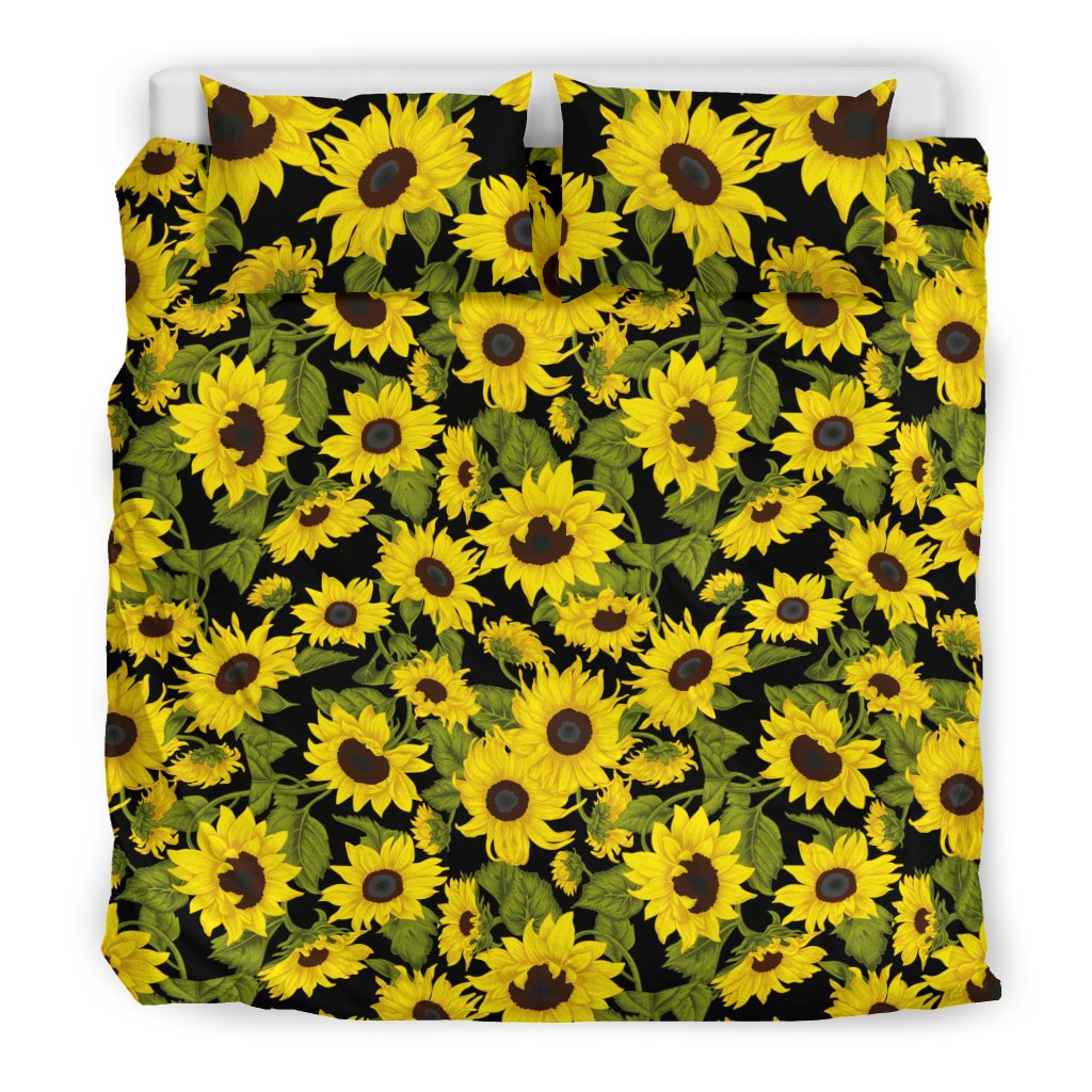 Sunflower Fresh Bright Color Print Duvet Cover Bedding Set