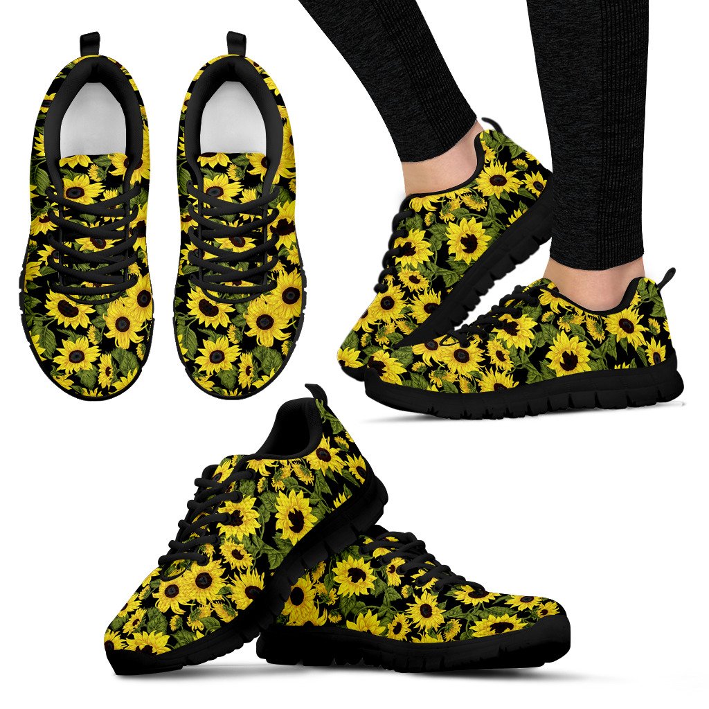 Sunflower Fresh Bright Color Print Women Sneakers Shoes