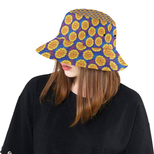 Sunflower Hand Drawn Style Print Unisex Bucket Hat
