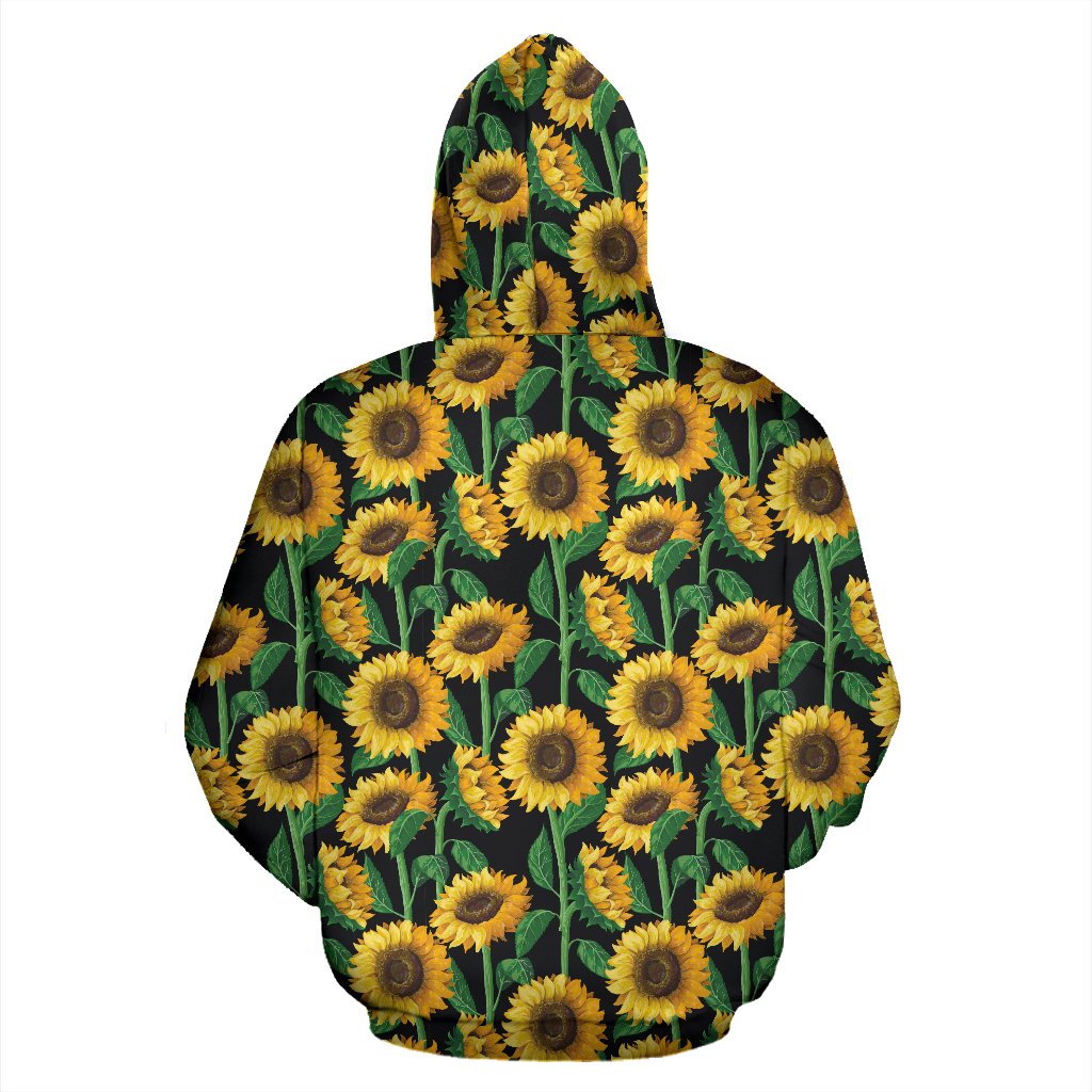 Sunflower Realistic Print Pattern Pullover Hoodie