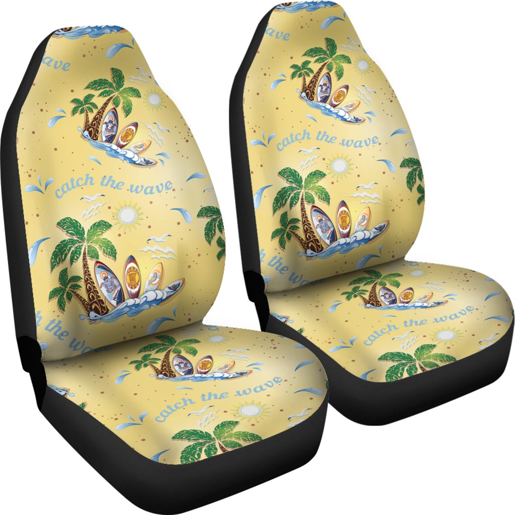 Surf Catch the Wave Design Universal Fit Car Seat Covers