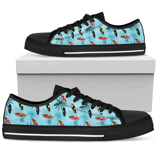 Surfboard Themed Pattern Women Low Top Shoes-JTAMIGO.COM
