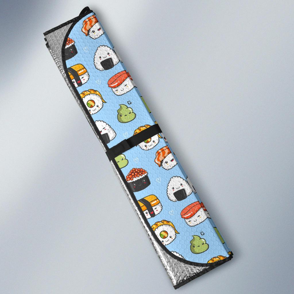 Sushi Cartoon Design Car Sun Shade For Windshield