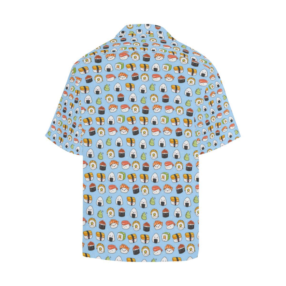 Sushi Cartoon Design Men Aloha Hawaiian Shirt