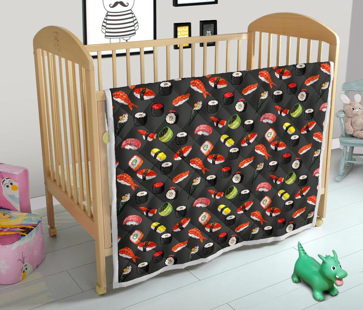 Sushi Design Print Premium Quilt-JTAMIGO.COM
