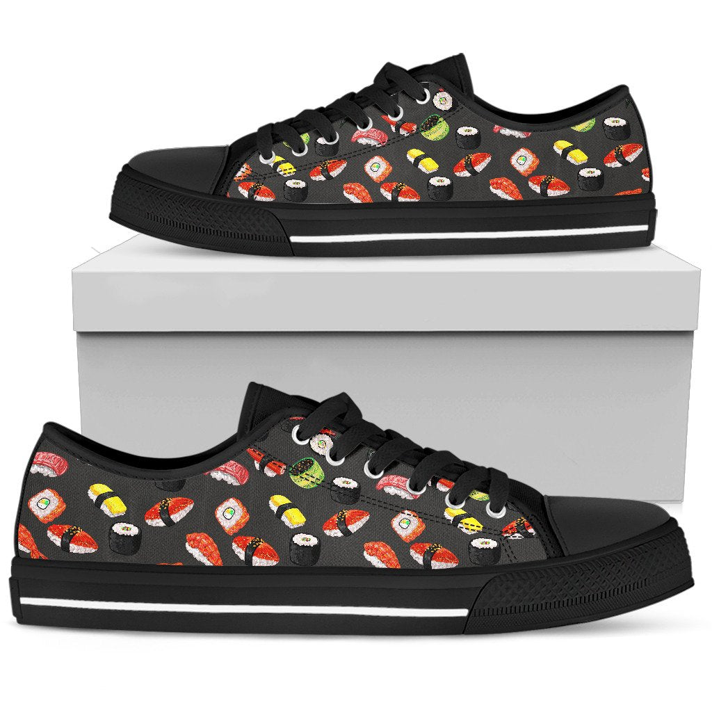 Sushi Design Print Women Low Top Shoes-JTAMIGO.COM