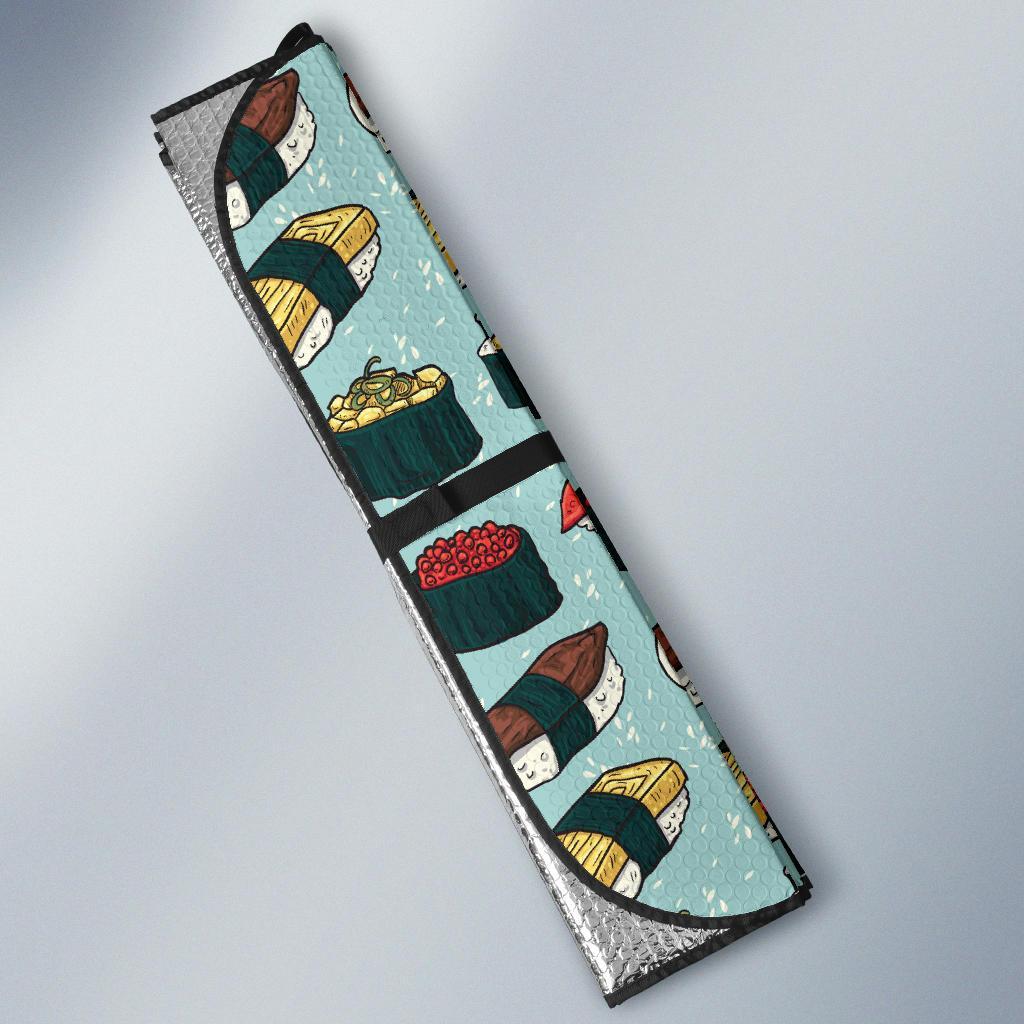 Sushi Pattern Design Car Sun Shade For Windshield