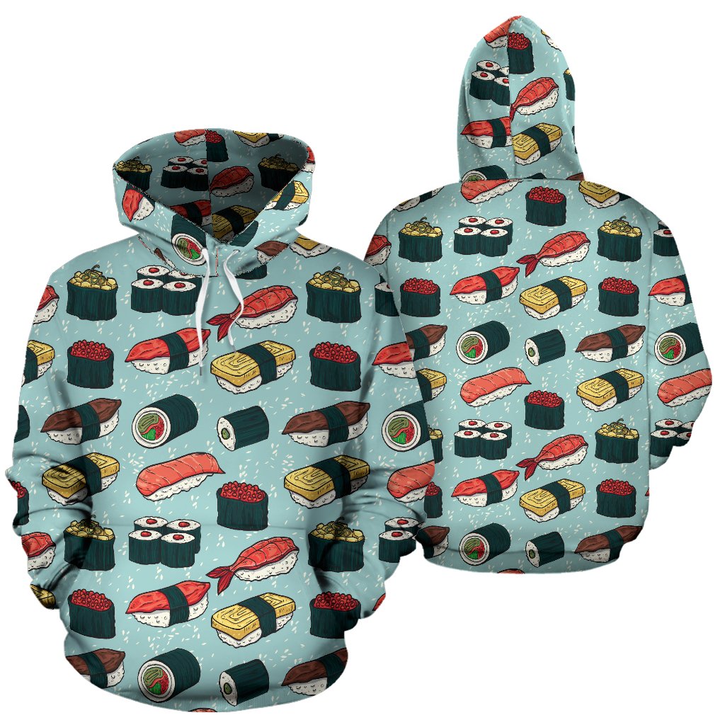 Sushi Pattern Design Pullover Hoodie