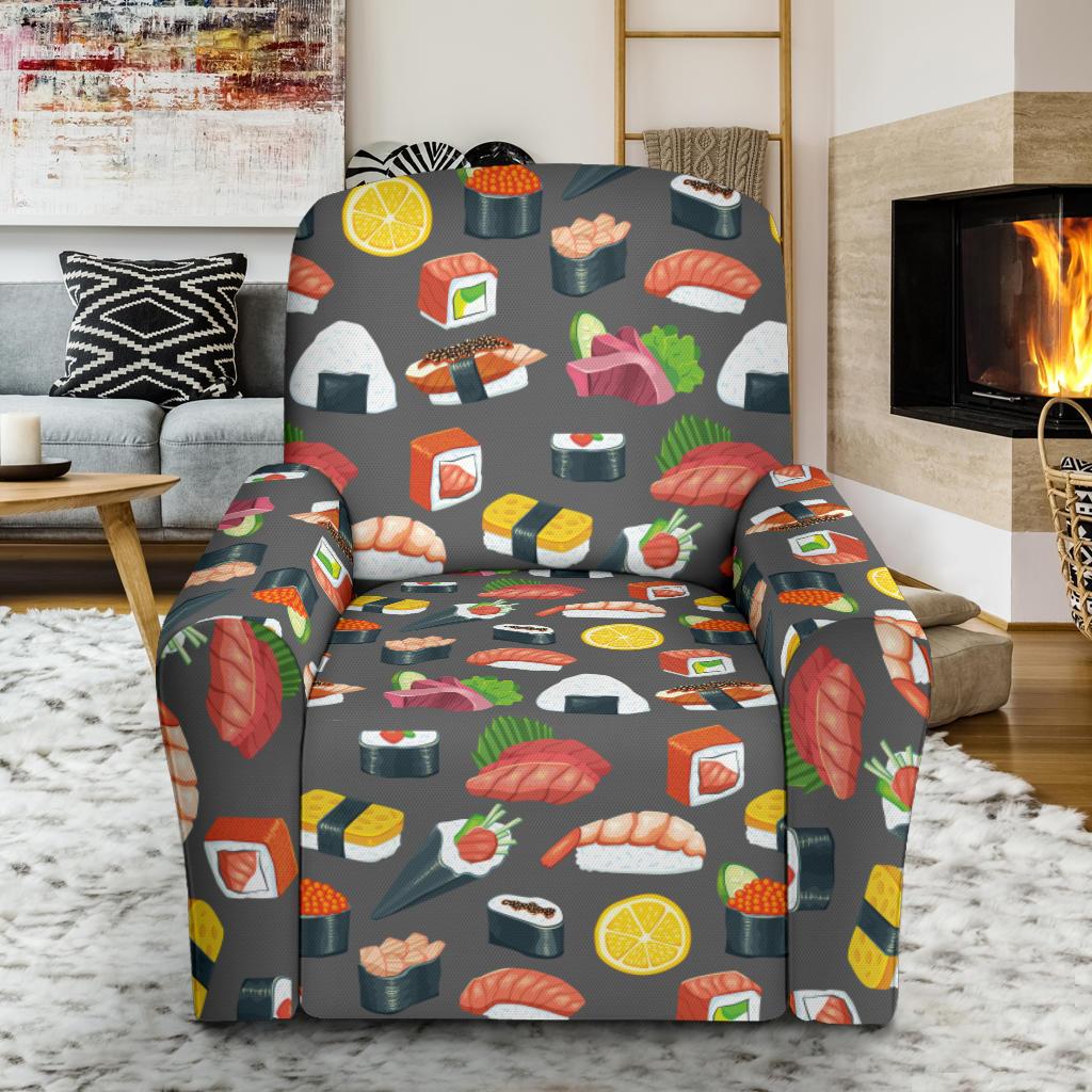 Sushi Pattern Print Single Sofa Slipcover -JTAMIGO.COM