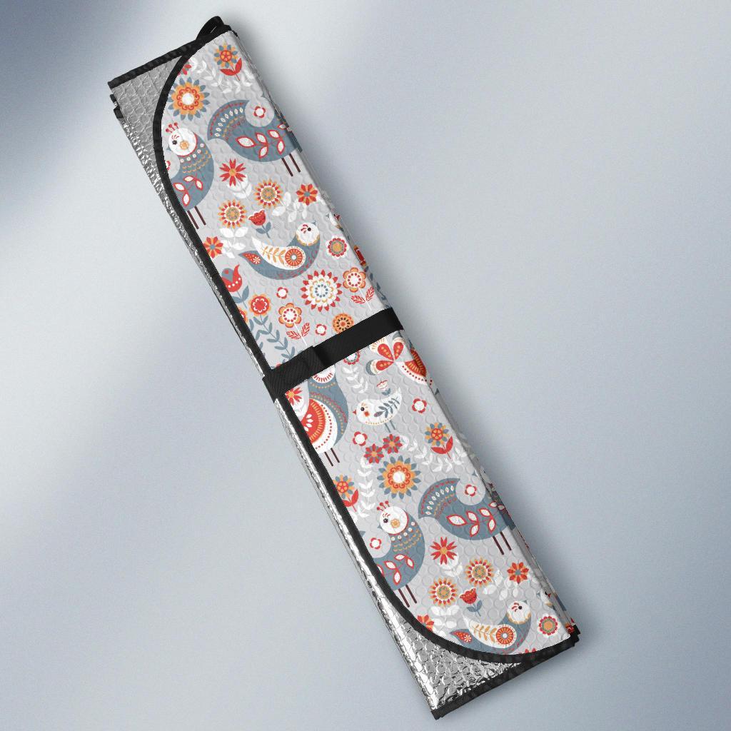 Swedish Nordic Design Print Car Sun Shade For Windshield
