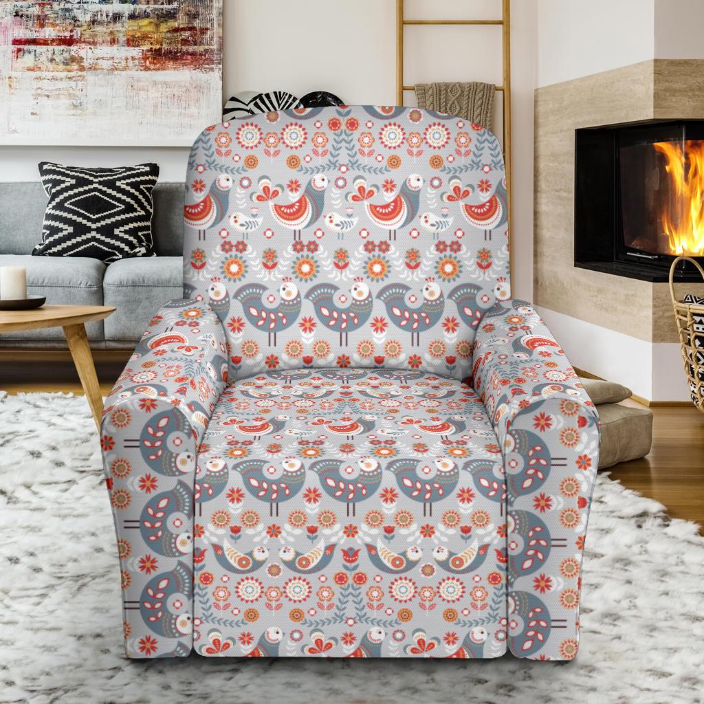 Swedish Nordic Design Print Single Sofa Slipcover -JTAMIGO.COM