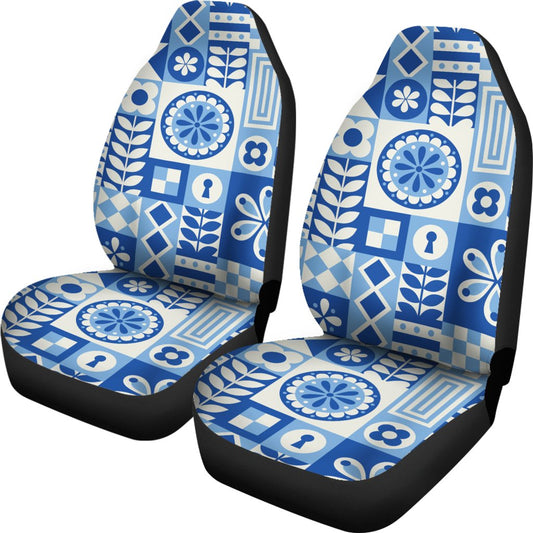 Swedish Print Pattern Universal Fit Car Seat Covers
