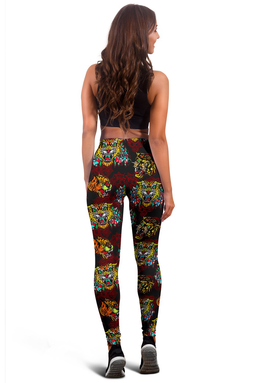 Tattoo Tiger Colorful Design Women Leggings