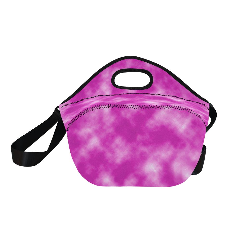 Tie Dye Pink Design Print Neoprene Lunch Bag (Model 1669)(Large)-JTAMIGO.COM