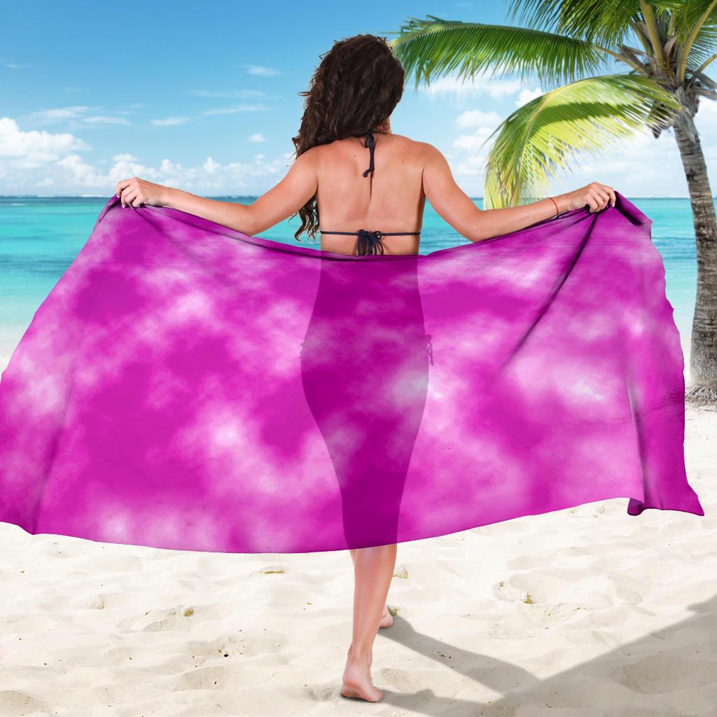 Tie Dye Pink Design Print Sarong Pareo Wrap