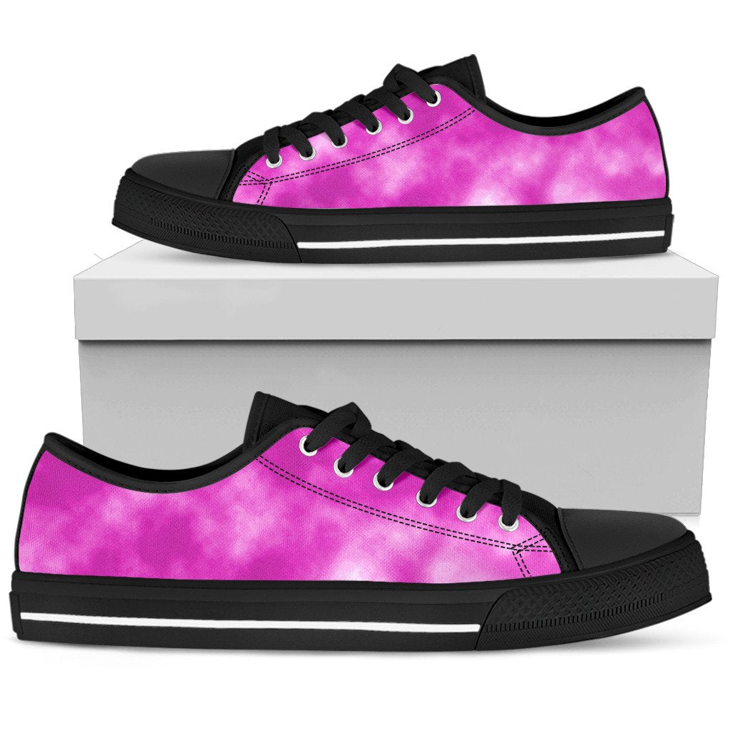 Tie Dye Pink Design Print Women Low Top Shoes-JTAMIGO.COM