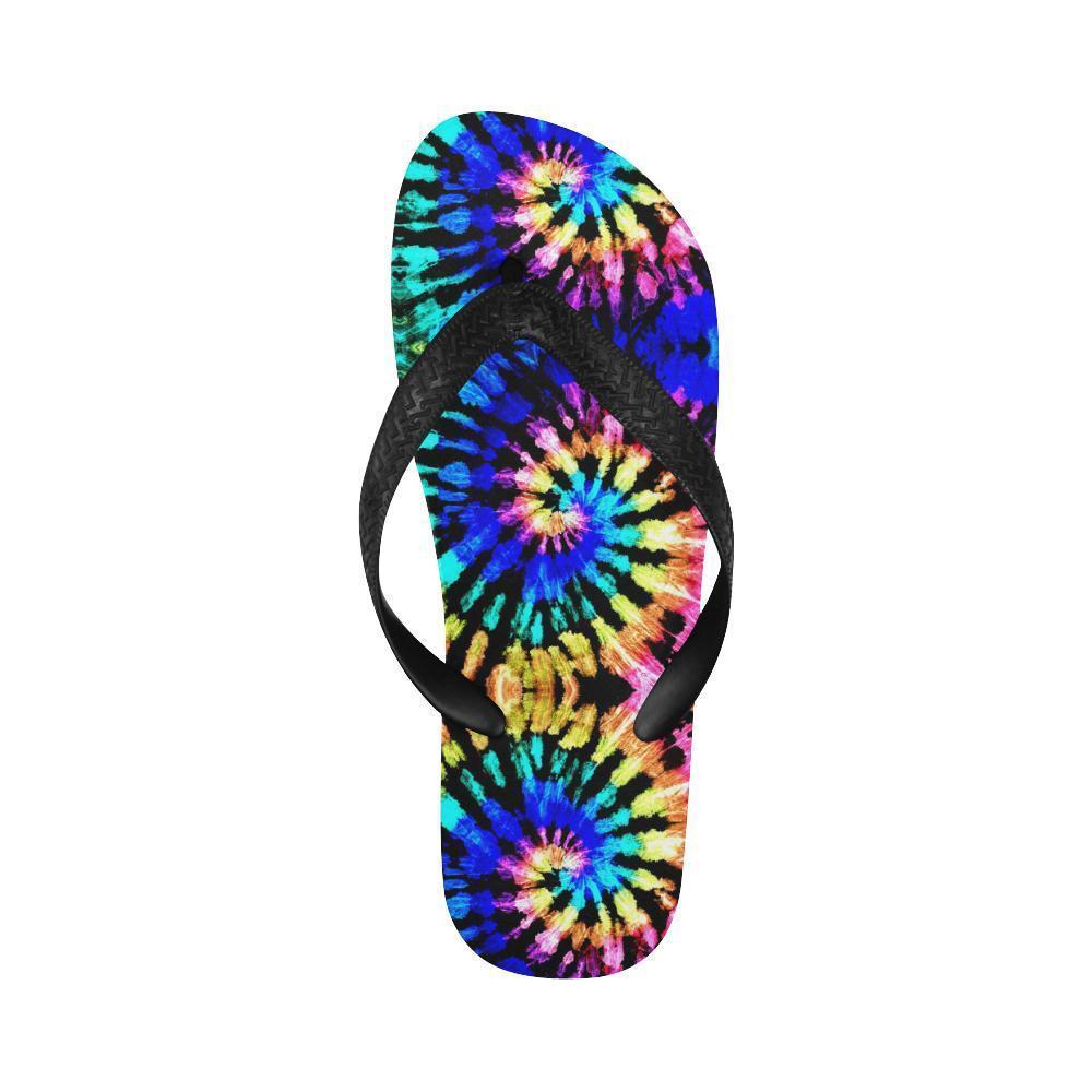 Tie Dye Rainbow Design Print Flip Flops-JTAMIGO.COM