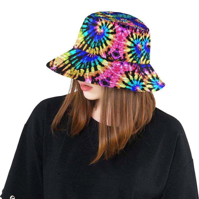 Tie Dye Rainbow Design Print Unisex Bucket Hat