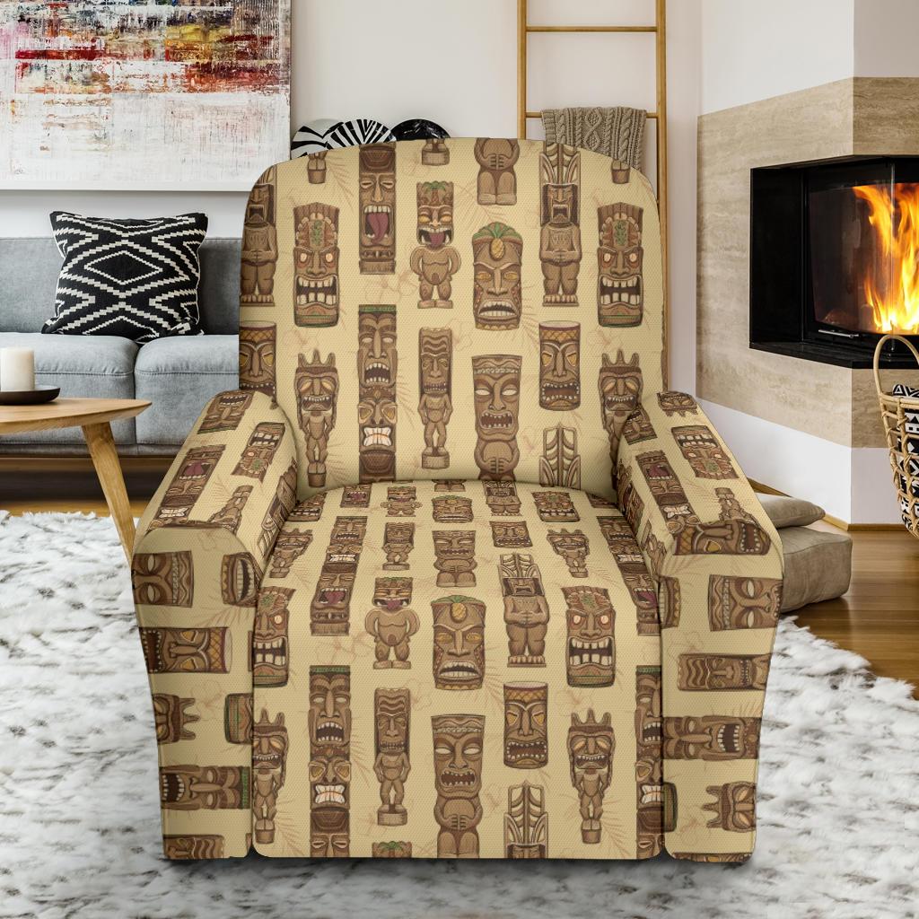 Totem Tiki Style Themed Design Single Sofa Slipcover -JTAMIGO.COM