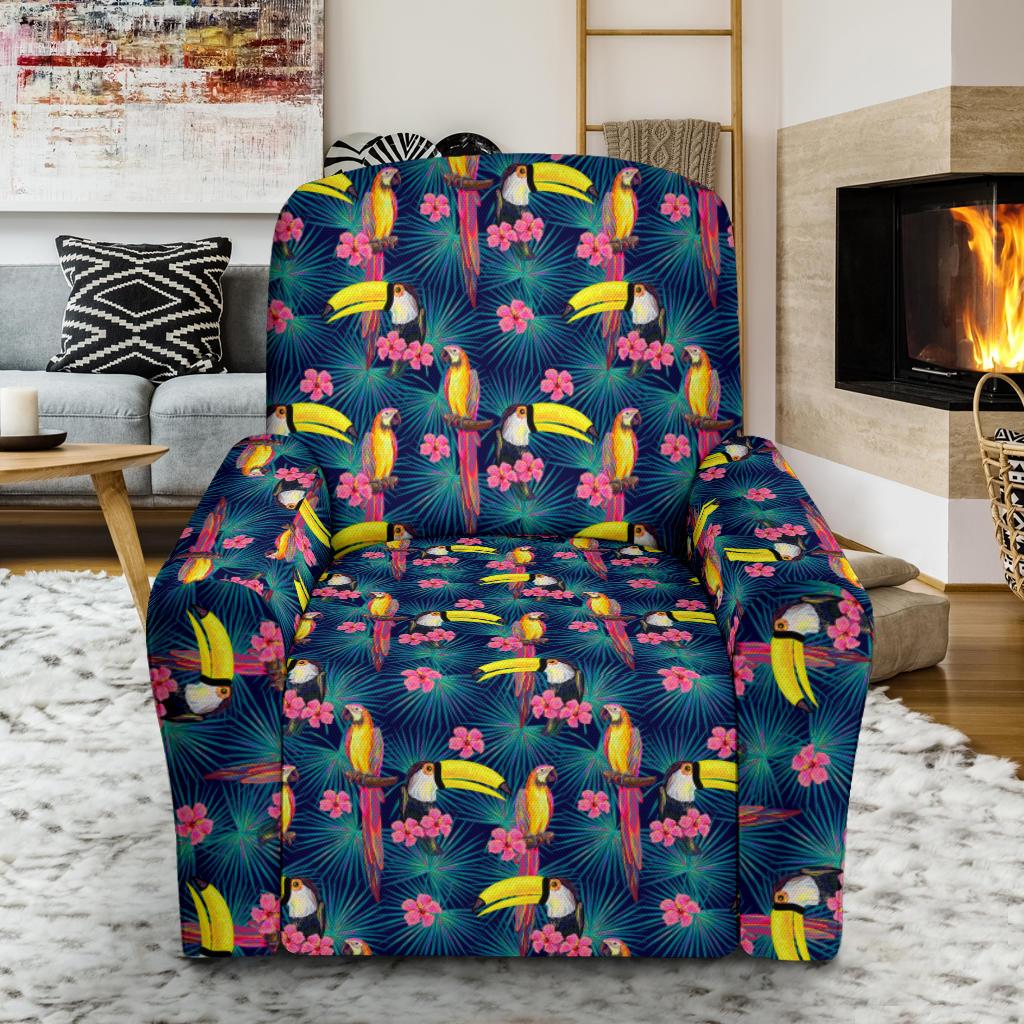 Toucan Parrot Design Single Sofa Slipcover -JTAMIGO.COM