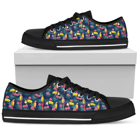 Toucan Parrot Design Women Low Top Shoes-JTAMIGO.COM